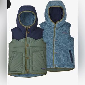 Patagonia Kids' Reversible Bivy Hoody Sherpa lined Vest